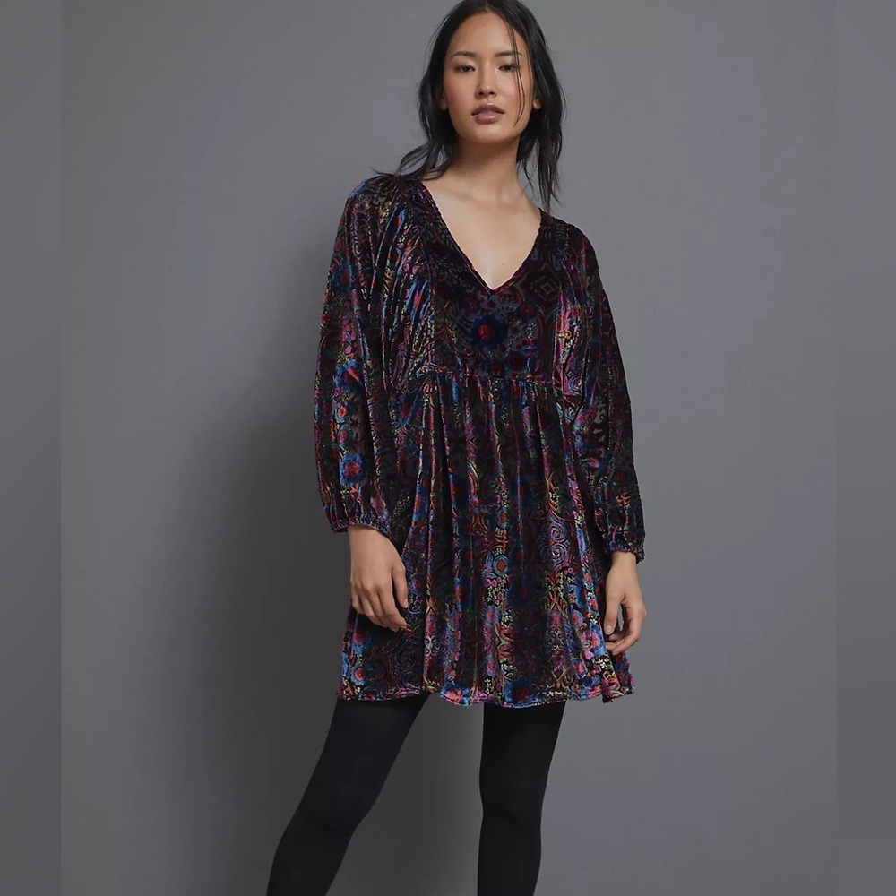 Mona Burnout Velvet Mini Dress - Picture 8 of 16